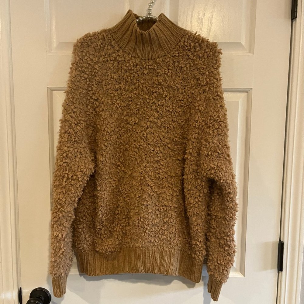 Express Ladies Long Sleeve Popcorn Knit Mock Turtleneck Sweater Size XS